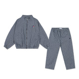 Blue Stripe Wind Breaker & Pants