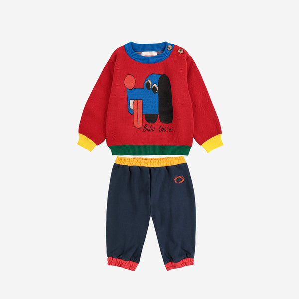 Doggy Mate Jumper & Color Block Pants - baby