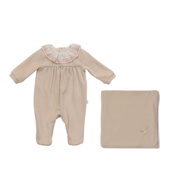 velvet baby set (Light Taupe)