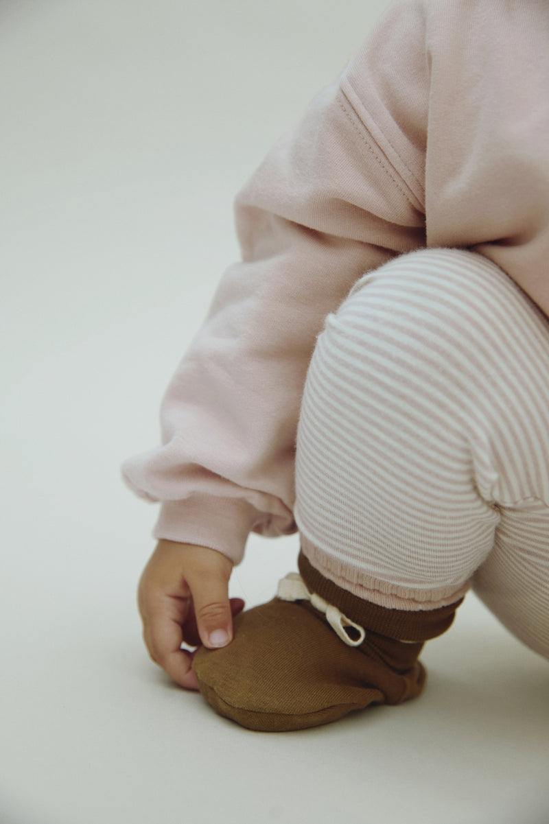 Woody Baby Ribbed Booties