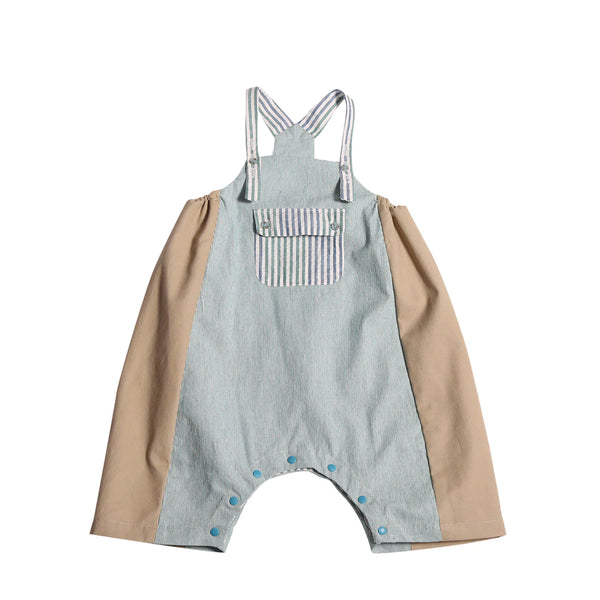BLUE PATCHED ONESIE & BABY TEE "Outfit Set"