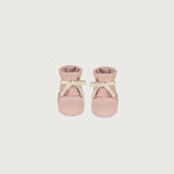 Faded Pink Baby Ribbed Booties