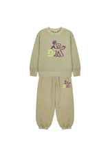 Light Khaki Flower Tracksuit