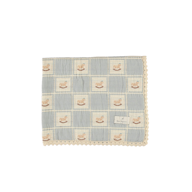 Blue Rocking Horse Blanket