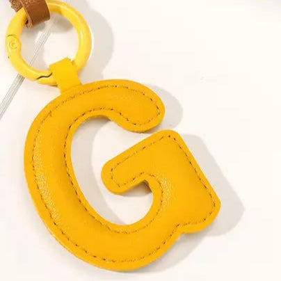 Leather Letter Keychain "G"