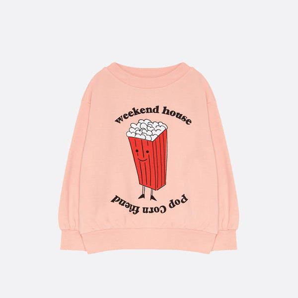 Soft peach Pop corn sweatshirt