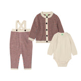3 Pcs Herringbone Baby Set