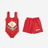 Pixel Daisy Swimsuit & Short