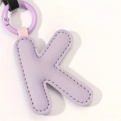 Leather Letter Keychain "K"