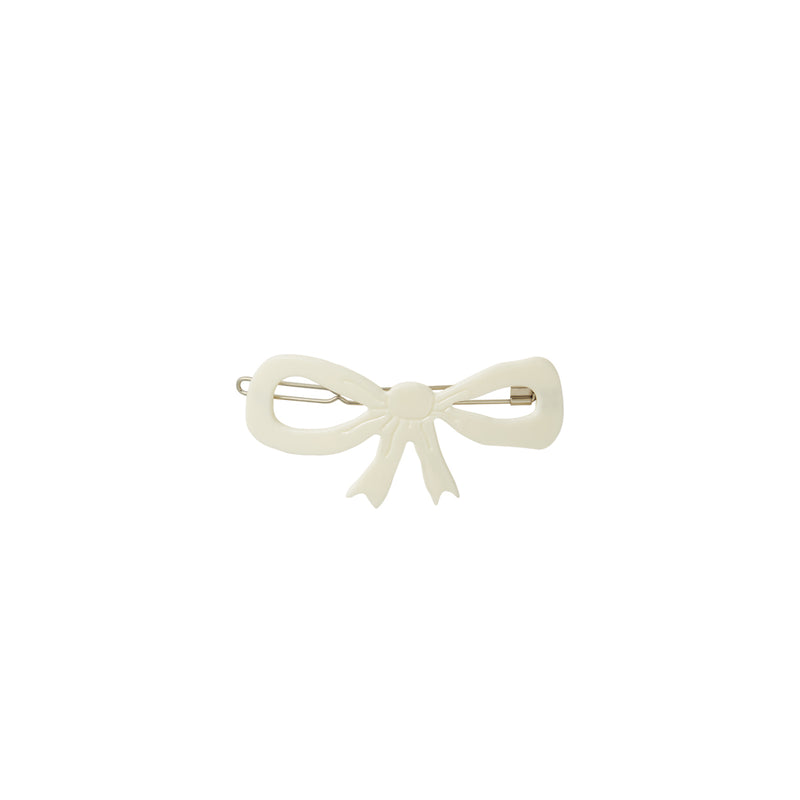 White Bow Big Clip