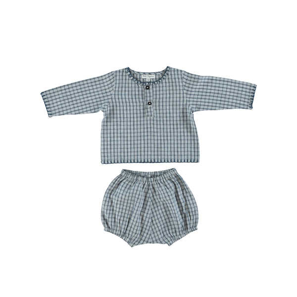 Blue Check Rigel Baby Boy Outfit