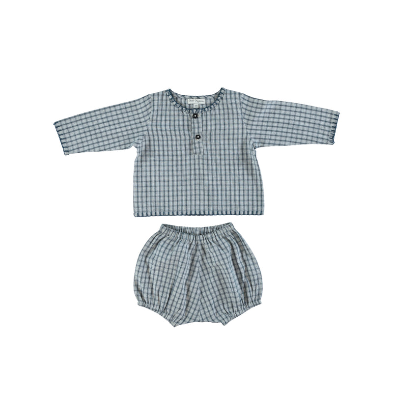Blue Check Rigel Baby Boy Outfit