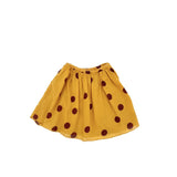 mineral yellow wide skirt & cream sleeveless tee