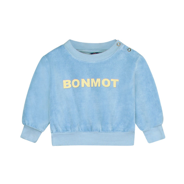 Light blue velvet Sweatshirt "BONMOT" & Velvet trouser