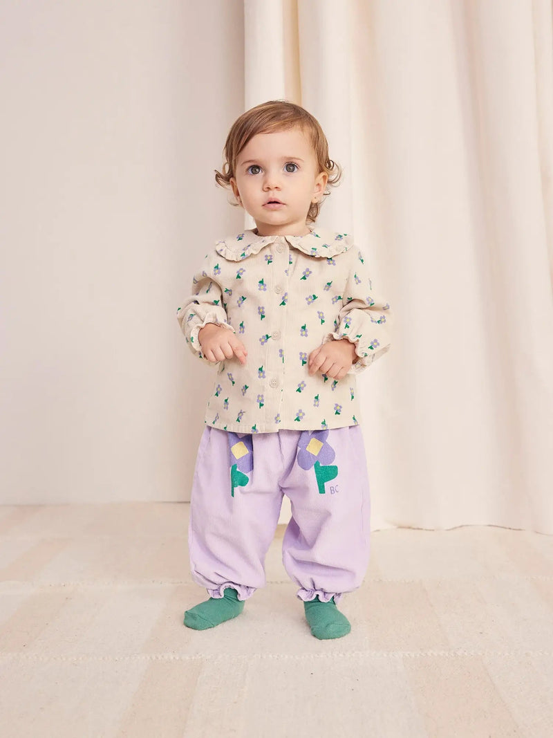 Baby Pansy Flower blouse & Pants "Outfit Set"