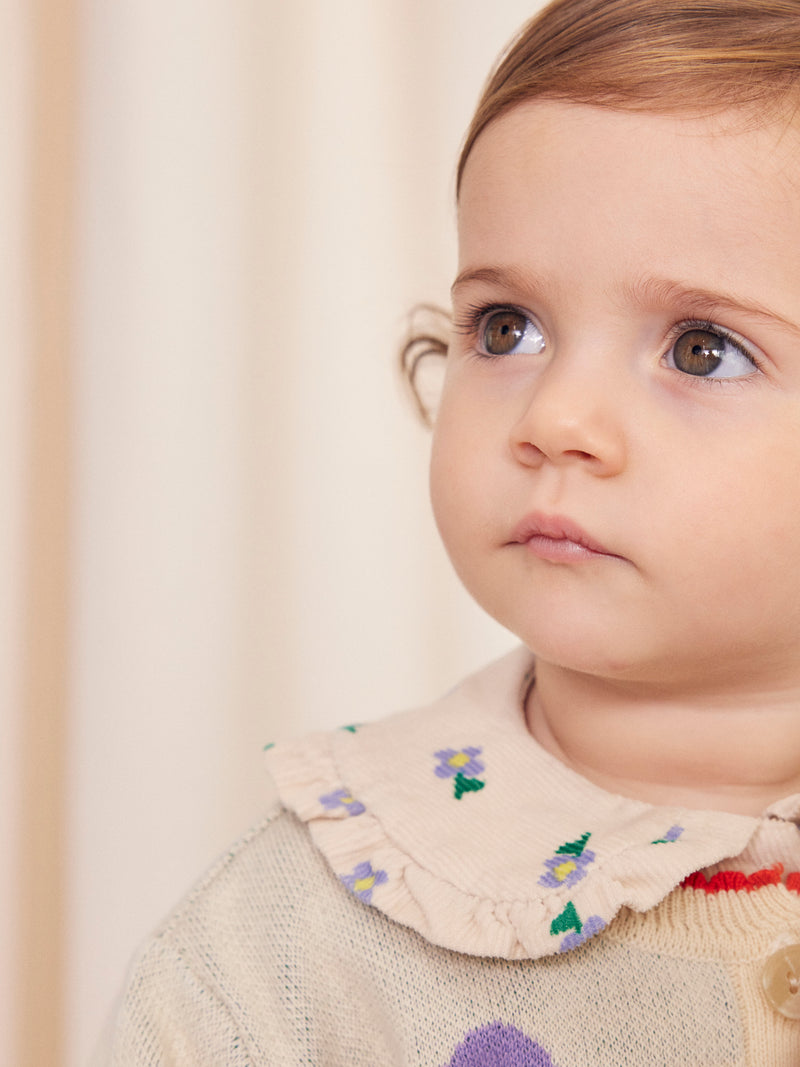 Baby Pansy Flower cardigan