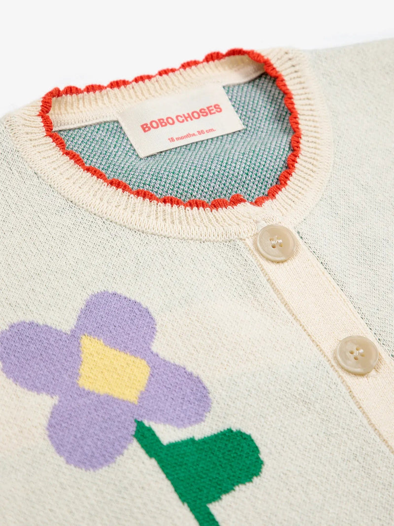 Baby Pansy Flower cardigan