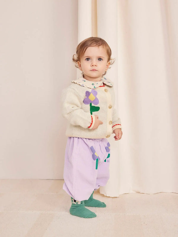 Baby Pansy Flower cardigan