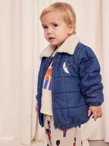 Baby quilted denim jacket