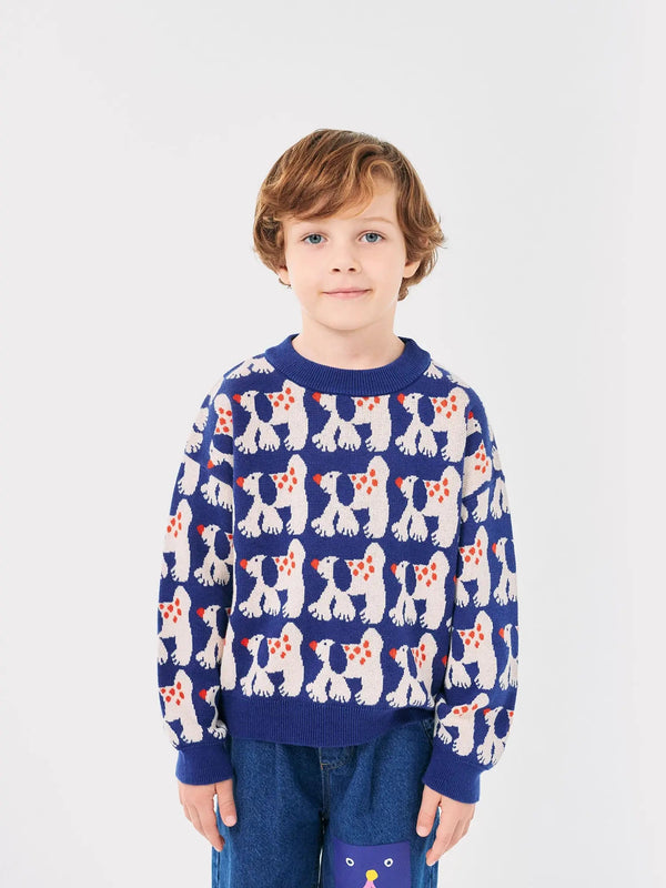 Fairy Dog all over jacquard jumper