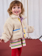 Game Pawns All Over Reversible Sheepskin Jacket - baby