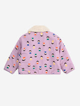 Game Pawns All Over Reversible Sheepskin Jacket - baby