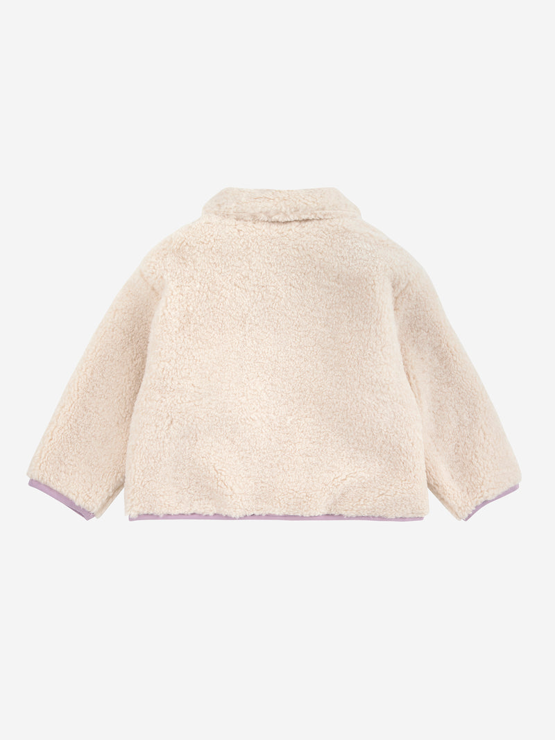 Game Pawns All Over Reversible Sheepskin Jacket - baby