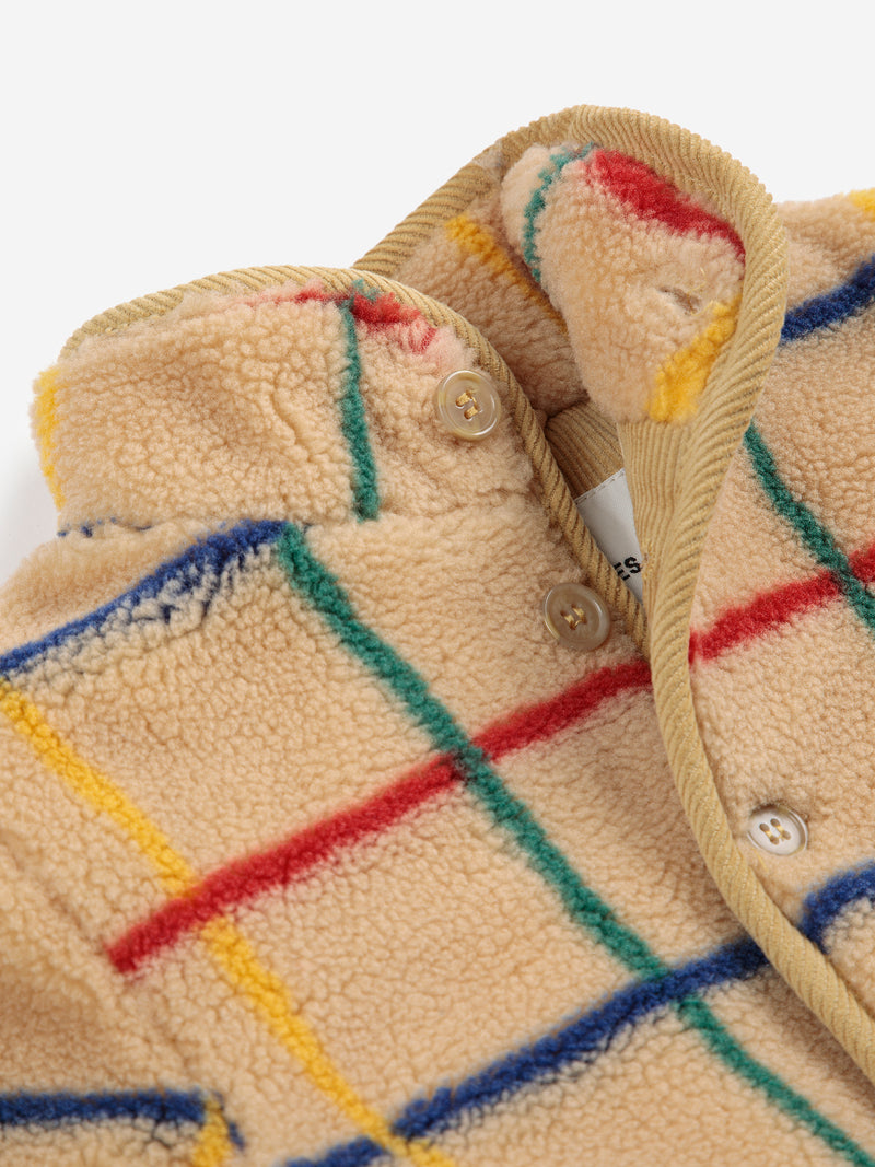 Stripe color sheepskin jacket - Baby
