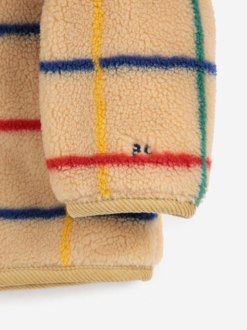 Stripe color sheepskin jacket - Baby