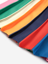 Color Block Sweatshirt & Pleated skirt