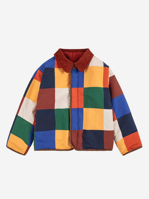 Multicolor Tiles Reversible Sheepskin Jacket