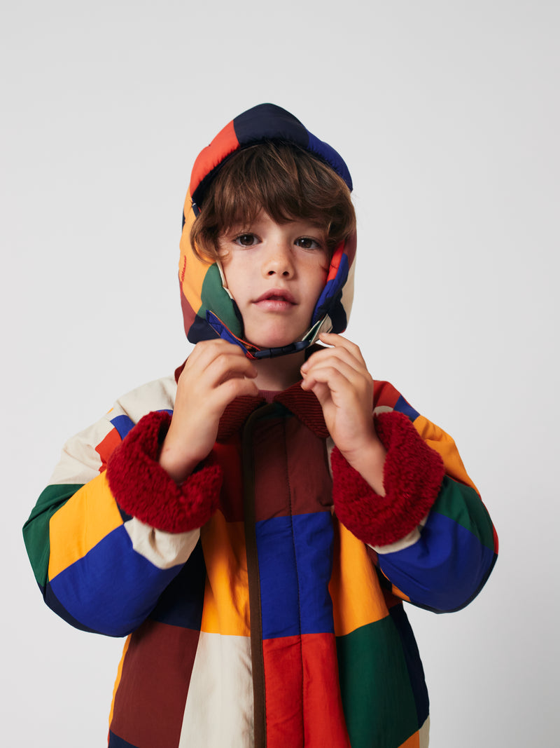 Multicolor Tiles Reversible Sheepskin Jacket