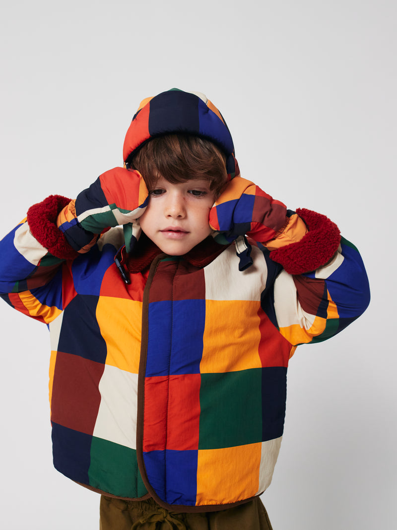 Multicolor Tiles Reversible Sheepskin Jacket