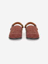 Garden Furry Leather Clogs