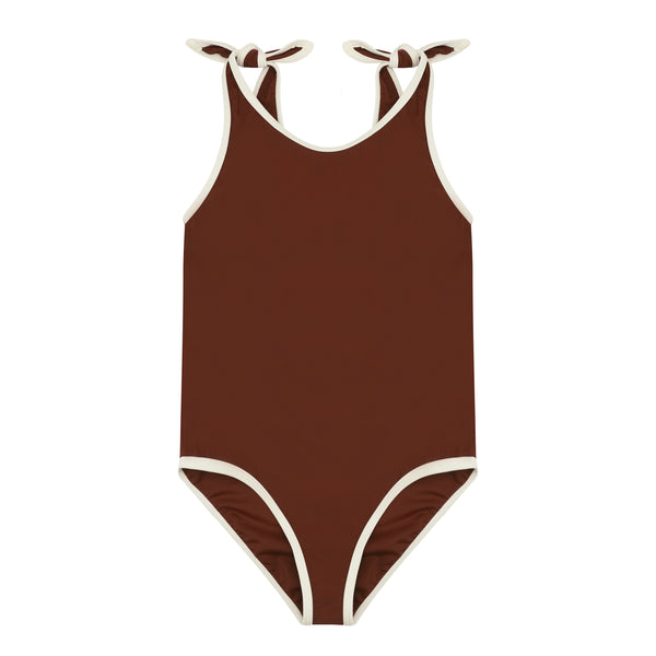 ELIZABETH SWIMSUIT & MATCHING SHORTS - MARRON
