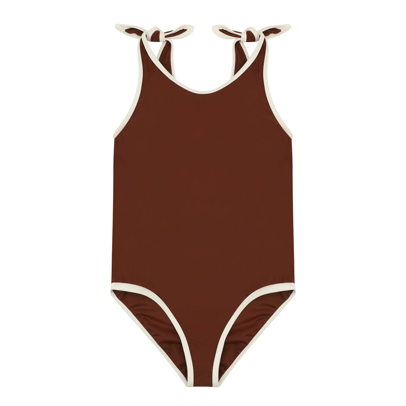 ELIZABETH SWIMSUIT & MATCHING SHORTS - MARRON