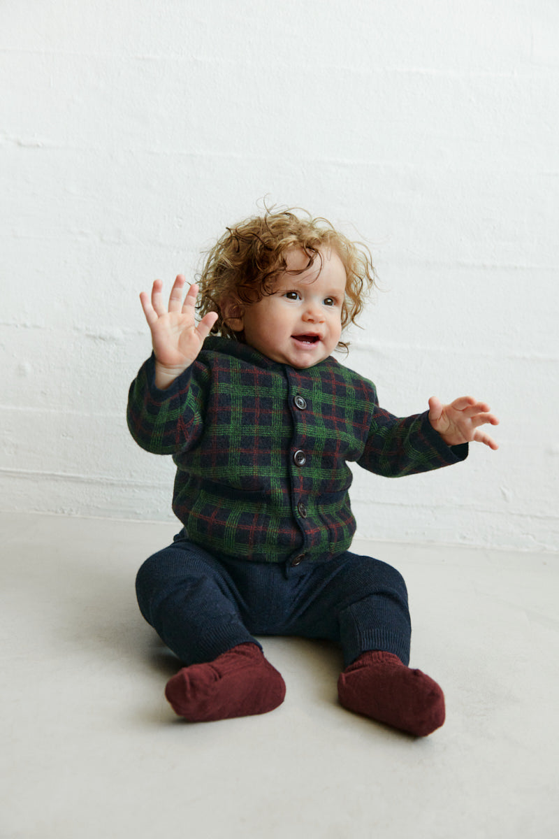 Baby Checkered Felted Jacket