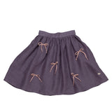 Mauve Blouse-Sand Buttons & Mauve Skirt