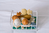 GOMMU POCKET STRIPED CRIB *GREEN*