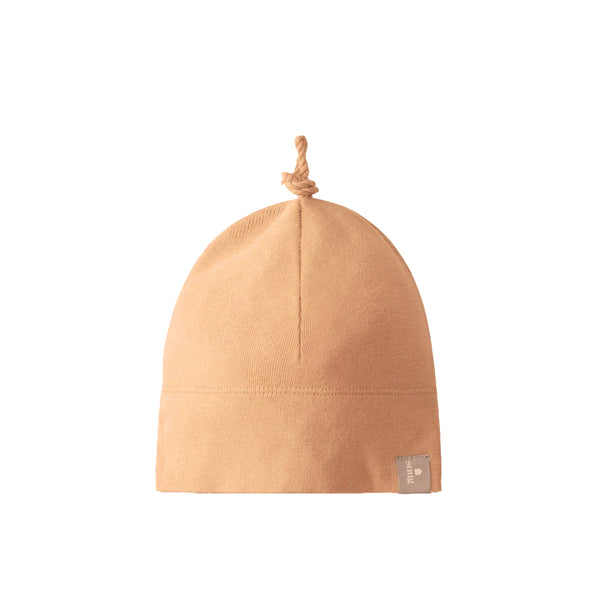 BEANIE WITH KNOT | ALMOND