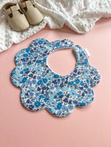 Bright Blue tones Poppy & Daisy Bib