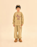 Light Khaki Flower Tracksuit