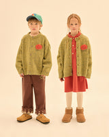 Happy Two-Tone Knit Cardigan