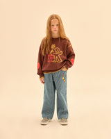 Love Block Sweatshirt & Denim Pants