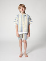 Multicolour Striped Shirt & Short"Outfit Set"