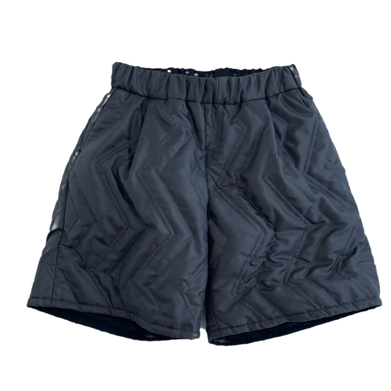 reversible quilt jacket and shorts-charcoal "Outfit set"