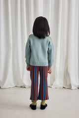Patchwork Shawl Collar Cardigan