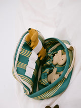 GOMMU STRIPED POUCH *GREEN*