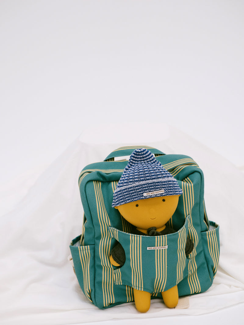 GOMMU STRIPED BACKPACK *GREEN*