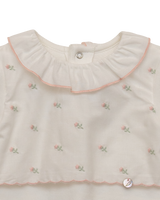 baby kit - pink flower embroidery